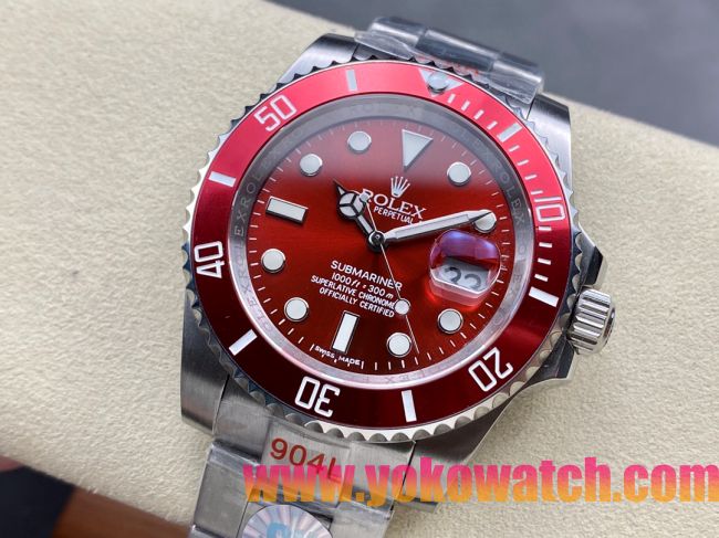 ロレックスコピー サブマリーナー（SUB）40mm 126610LN“レッド・ベゼル＋レッド・ダイヤル＋ステンレススチールケース＋オイスターブレスレット” メンズ専用モデル