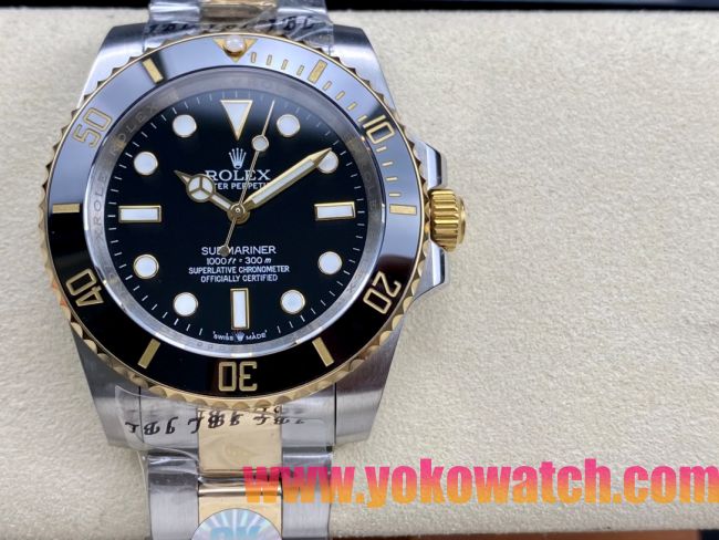 ロレックスコピー サブマリーナー（SUB）41mm 126613LN“間金・無歴・ブラック・ベゼル＋ブラック・ダイヤル＋ステンレススチール＆ゴールドケース＋オイスターブレスレット” メンズ専用モデル