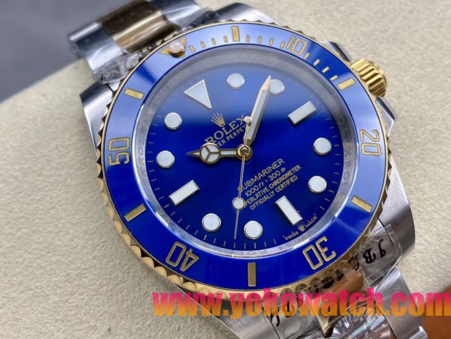 ロレックスコピー サブマリーナー（SUB）41mm 126613LB“間金・無歴・ブルー・ベゼル＋ブルー・ダイヤル＋ステンレススチール＆ゴールドケース＋オイスターブレスレット” メンズ専用モデル