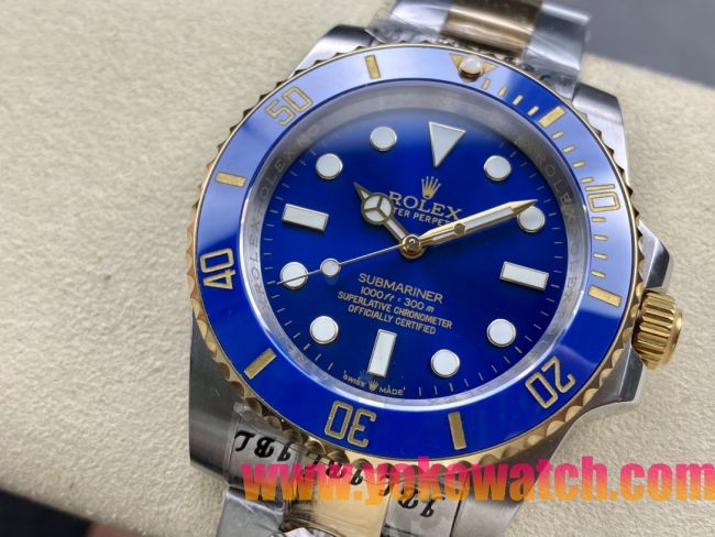 ロレックスコピー サブマリーナー（SUB）41mm 126613LB“間金・無歴・ブルー・ベゼル＋ブルー・ダイヤル＋ステンレススチール＆ゴールドケース＋オイスターブレスレット” メンズ専用モデル