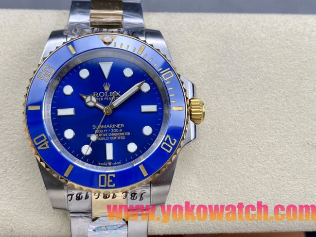 ロレックスコピー サブマリーナー（SUB）41mm 126613LB“間金・無歴・ブルー・ベゼル＋ブルー・ダイヤル＋ステンレススチール＆ゴールドケース＋オイスターブレスレット” メンズ専用モデル