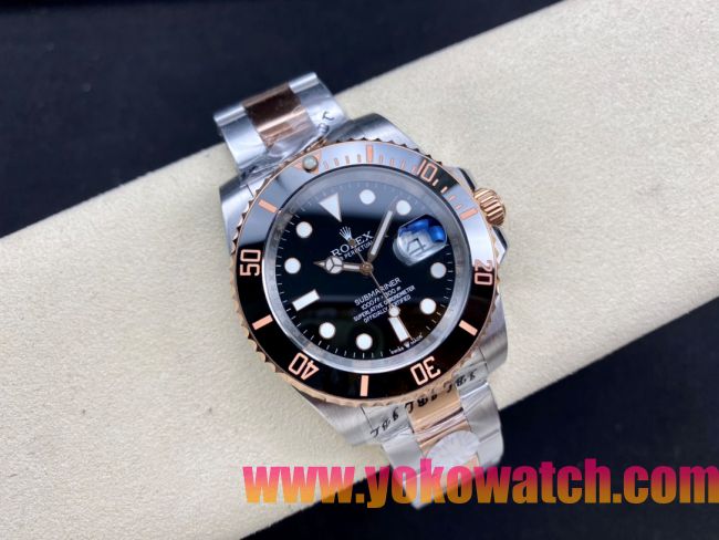 ロレックスコピー サブマリーナー（SUB）41mm 126613LN“間金・無歴・ブラック・ベゼル＋ブラック・ダイヤル＋ステンレススチール＆ローズゴールドケース＋オイスターブレスレット” メンズ専用モデル