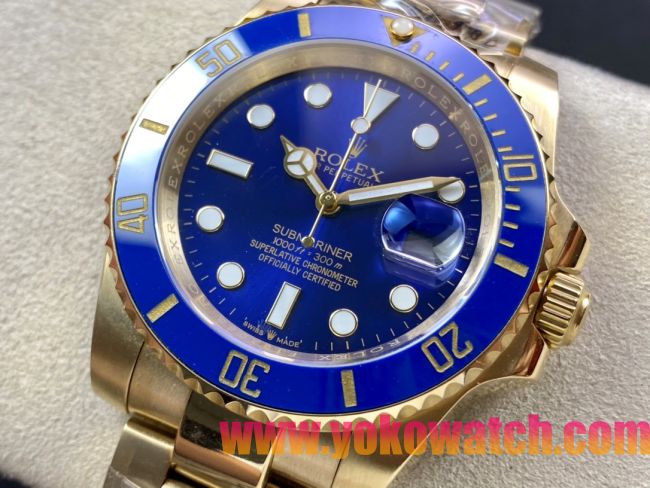 ロレックスコピー サブマリーナー（SUB）41mm 126618LB“全金・無歴・ブルー・ベゼル＋ブルー・ダイヤル＋ゴールドケース＋オイスターブレスレット” メンズ専用モデル