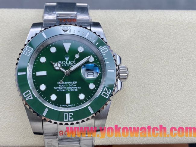 ロレックスコピー サブマリーナー（SUB）40mm “緑・無歴・グリーン・ベゼル＋グリーン・ダイヤル＋ステンレススチールケース＋オイスターブレスレット” メンズ専用モデル