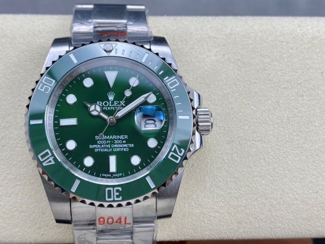 ロレックスコピー サブマリーナー（SUB）40mm “緑・無歴・グリーン・ベゼル＋グリーン・ダイヤル＋ステンレススチールケース＋オイスターブレスレット” メンズ専用モデル