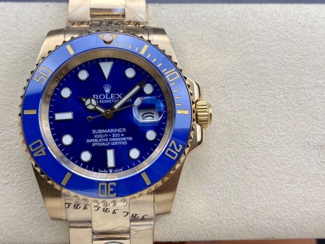 ロレックスコピー サブマリーナー（SUB）41mm 126618LB“全金・無歴・ブルー・ベゼル＋ブルー・ダイヤル＋ゴールドケース＋オイスターブレスレット” メンズ専用モデル