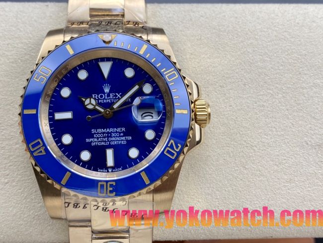 ロレックスコピー サブマリーナー（SUB）41mm 126618LB“全金・無歴・ブルー・ベゼル＋ブルー・ダイヤル＋ゴールドケース＋オイスターブレスレット” メンズ専用モデル