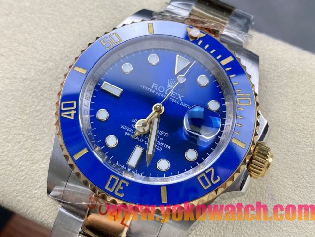 ロレックスコピー サブマリーナー（SUB）40mm 126613LB“間金・無歴・ブルー・ベゼル＋ブルー・ダイヤル＋ステンレススチール＆ゴールドケース＋オイスターブレスレット” メンズ専用モデル