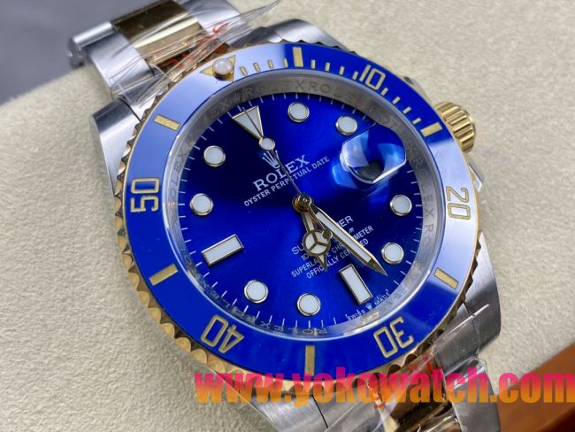 ロレックスコピー サブマリーナー（SUB）40mm 126613LB“間金・無歴・ブルー・ベゼル＋ブルー・ダイヤル＋ステンレススチール＆ゴールドケース＋オイスターブレスレット” メンズ専用モデル