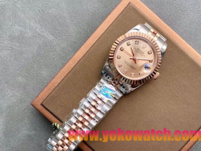 ロレックスコピー・デイトジャスト（DATEJUST）31mm 279171“シャンパン・ダイヤル＋ローズゴールドベゼル＋ステンレススチール＆ローズゴールドブレスレット” レディース専用モデル