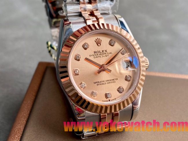 ロレックスコピー・デイトジャスト（DATEJUST）31mm 279171“シャンパン・ダイヤル＋ローズゴールドベゼル＋ステンレススチール＆ローズゴールドブレスレット” レディース専用モデル