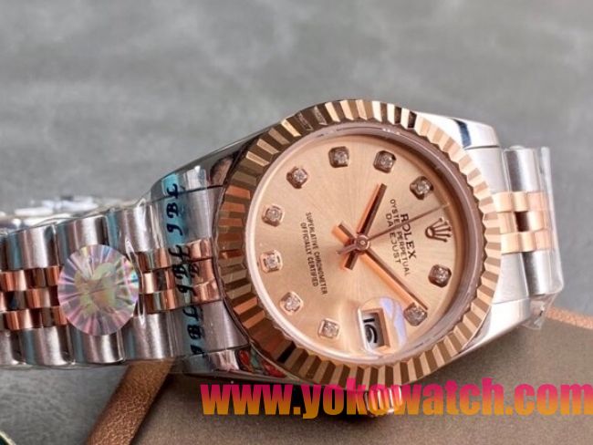 ロレックスコピー・デイトジャスト（DATEJUST）31mm 279171“シャンパン・ダイヤル＋ローズゴールドベゼル＋ステンレススチール＆ローズゴールドブレスレット” レディース専用モデル