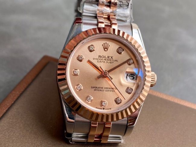 ロレックスコピー・デイトジャスト（DATEJUST）31mm 279171“シャンパン・ダイヤル＋ローズゴールドベゼル＋ステンレススチール＆ローズゴールドブレスレット” レディース専用モデル