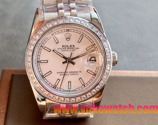 ロレックスコピー・デイトジャスト（DATEJUST）31mm 279160“ダイヤモンドベゼル＋ピンクダイヤル＋ステンレススチールブレスレット” レディース専用モデル