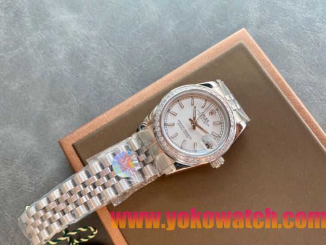 ロレックスコピー・デイトジャスト（DATEJUST）31mm 279160“ダイヤモンドベゼル＋ピンクダイヤル＋ステンレススチールブレスレット” レディース専用モデル