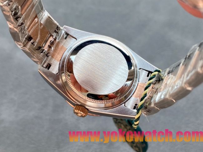 ロレックスコピー・デイトジャスト（DATEJUST）31mm 279160R“ダイヤモンドベゼル＋パールダイヤル＋ステンレススチール＆ローズゴールドブレスレット” レディース専用モデル