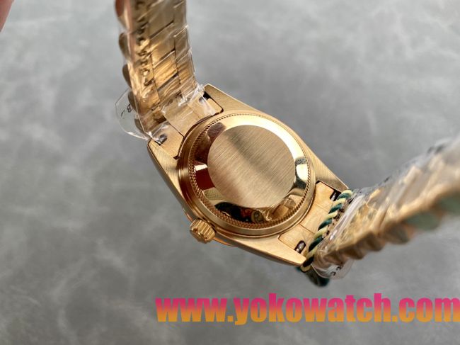 ロレックスコピー・デイトジャスト（DATEJUST）31mm 279138R“ダイヤモンドベゼル＋ゴールドダイヤル＋ゴールドブレスレット” レディース専用モデル