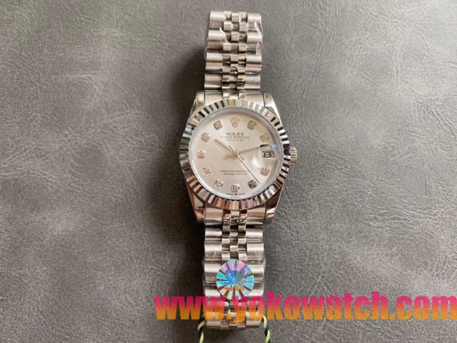 ロレックスコピー・デイトジャスト（DATEJUST）31mm 279160R“ダイヤモンドインデックス＋ホワイトダイヤル” レディース専用モデル