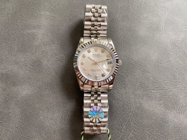 ロレックスコピー・デイトジャスト（DATEJUST）31mm 279160R“ダイヤモンドインデックス＋ホワイトダイヤル” レディース専用モデル