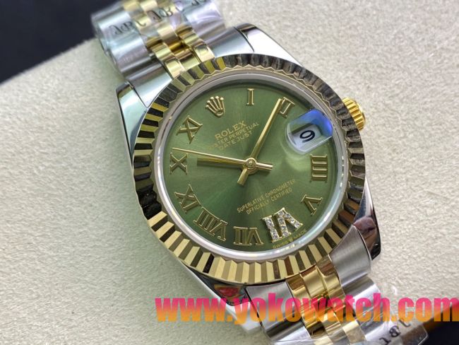 ロレックスコピー・デイトジャスト（DATEJUST）31mm 279160R“グリーンダイヤル＋ローマ数字インデックス” レディース専用モデル