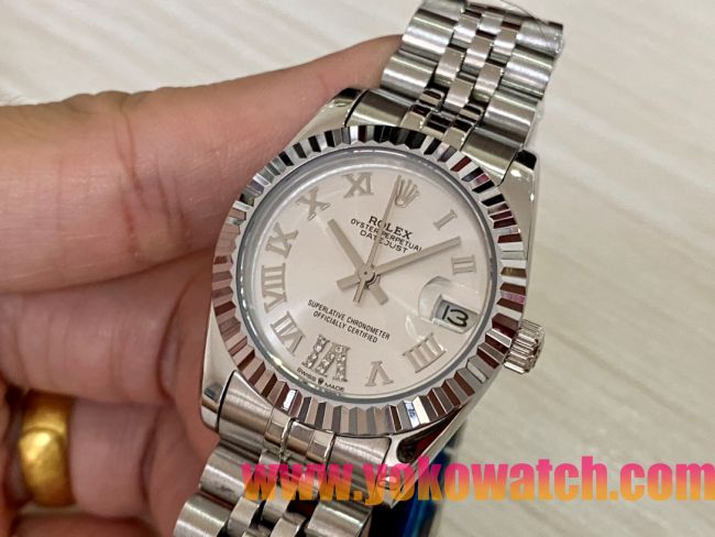ロレックスコピー・デイトジャスト（DATEJUST）31mm 279160R“シルバーダイヤル＋ローマ数字インデックス” レディース専用モデル