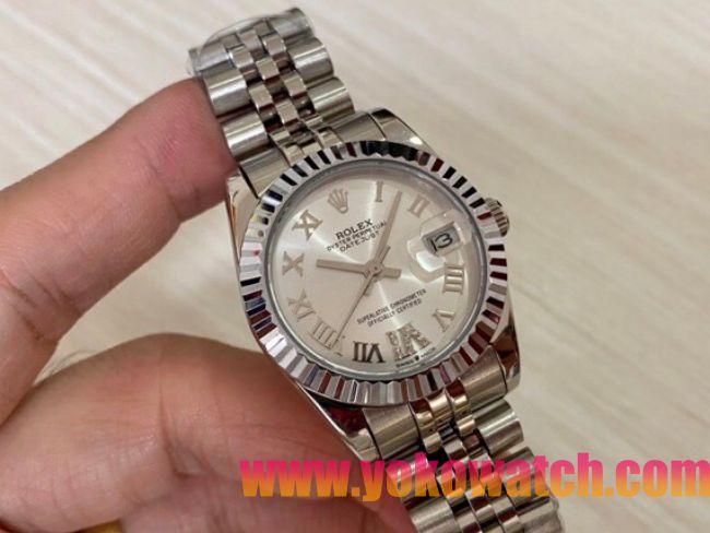 ロレックスコピー・デイトジャスト（DATEJUST）31mm 279160R“シルバーダイヤル＋ローマ数字インデックス” レディース専用モデル