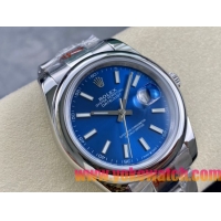 ロレックスコピー デイトジャスト 41mm 126300“ブルーダイヤル・インデックスベゼル” メンズ/ユニセックスモデル