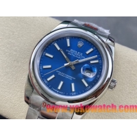 ロレックスコピー デイトジャスト 41mm 126300“ブルーダイヤル・インデックスベゼル” メンズ/ユニセックスモデル