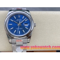 ロレックスコピー デイトジャスト 41mm 126300“ブルーダイヤル・インデックスベゼル” メンズ/ユニセックスモデル