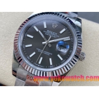 ロレックスコピー デイトジャスト 41mm 126300“グレーダイヤル・インデックスベゼル” メンズ／ユニセックスモデル