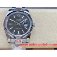 ロレックスコピー デイトジャスト 41mm 126300“グレーダイヤル・インデックスベゼル” メンズ／ユニセックスモデル