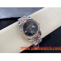 ロレックスコピー デイトジャスト 41mm 126334“グレーダイヤル・グリーンローマンインデックス・ツートーン（SS＋エバーローズゴールド）” メンズ／ユニセックスモデル 
