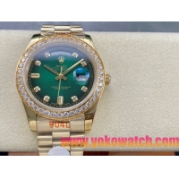 ロレックスコピー デイトナ 40mm 228238“エメラルドグリーンダイヤル・ダイヤモンドベゼル・全金仕様” レディース／ユニセックスモデル