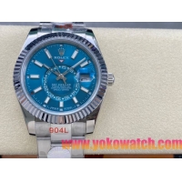 ロレックスコピー スカイ・ドウェラー 42mm 326934“ターコイズブルーダイヤル・リングコマンドベゼル” メンズモデル