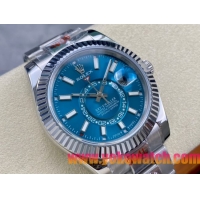 ロレックスコピー スカイ・ドウェラー 42mm 326934“ターコイズブルーダイヤル・リングコマンドベゼル” メンズモデル