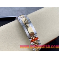 ロレックスコピー デイトジャスト 36mm 126234“エメラルドグリーンダイヤル・ローマ数字インデックス・ツートーン（SS＋18Kイエローゴールド）・ダイヤモンドベゼル仕様” ユニセックスモデル