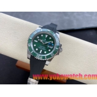 ロレックスコピー サブマリーナー 40mm 126610LV“グリーンダイアル・グリーンセラミックベゼル・904Lステンレス仕様” ユニセックスモデル