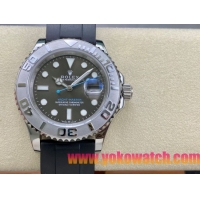 ロレックスコピー ヤチトーマスター 40mm 126622“ダークグレー文字盤・シルバーベゼル・904Lステンレス仕様・超強力アイスブルー夜光” ユニセックスモデル