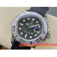 ロレックスコピー ヤチトーマスター 40mm 126622“ダークグレー文字盤・シルバーベゼル・904Lステンレス仕様・超強力アイスブルー夜光” ユニセックスモデル