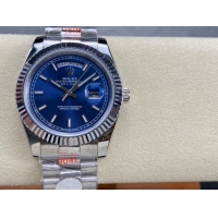 ロレックスコピー デイデイト（Day-Date）40mm 228239“ブルー文字盤・インデックス＋サタデー表示・904Lステンレス仕様” ユニセックスモデル