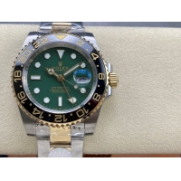 ロレックスコピー グリニッジマスターII（GMT-Master II）40mm 126713GR“エメラルドグリーン文字盤・ブラック＆ゴールドベゼル・904Lステンレス＋イエローゴールドツートーン仕様” ユニセックスモデル 