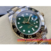 ロレックスコピー グリニッジマスターII（GMT-Master II）40mm 126713GR“エメラルドグリーン文字盤・ブラック＆ゴールドベゼル・904Lステンレス＋イエローゴールドツートーン仕様” ユニセックスモデル 