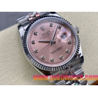 ロレックスコピー デイトジャスト 36mm 278274“ピンクマザーオブパール文字盤・ダイヤモンドインデックス＋904Lステンレスケース／ブレスレット” レディースモデル  