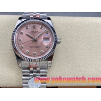 ロレックスコピー デイトジャスト 36mm 278274“ピンクマザーオブパール文字盤・ダイヤモンドインデックス＋904Lステンレスケース／ブレスレット” レディースモデル  