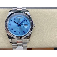ロレックスコピー デイデイト（Day-Date）40mm 228206“ミッドナイトブルー文字盤・アラビア数字インデックス＋リングコマンド機能搭載三角坑紋ベゼル（光圈）＋ブレスレット” メンズ専用モデル