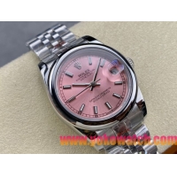 ロレックスコピー デイトジャスト（Datejust）31mm 279384“ピンクシェル文字盤・バトンインデックス＋スムースベゼル＋ブレスレット” レディース専用モデル 