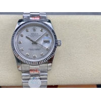 ロレックスコピー デイトジャスト（Datejust）36mm 278274“ダイヤモンドインデックス・ホワイト文字盤＋リングコマンド機能搭載三角坑紋ベゼル＋ブレスレット” レディース専用モデル