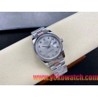 ロレックスコピー デイトジャスト（Datejust）36mm 278274“ダイヤモンドインデックス・ホワイト文字盤＋リングコマンド機能搭載三角坑紋ベゼル＋ブレスレット” レディース専用モデル