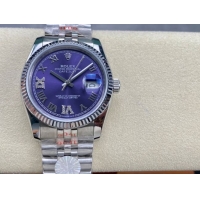 ロレックスコピー デイトジャスト（Datejust）36mm 278274“パープル文字盤・ダイヤモンドインデックス＋リングコマンド機能搭載三角坑紋ベゼル＋ブレスレット” レディース専用モデル