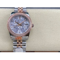 ロレックスコピー デイトジャスト（Datejust）31mm 279160“ダイヤモンド・フラワー文字盤・リングコマンド機能搭載三角坑紋ベゼル＋ブレスレット” レディース専用モデル